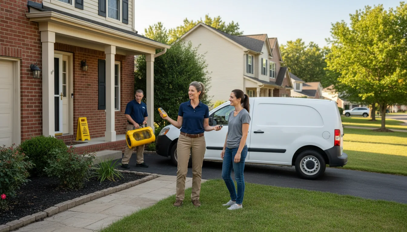 Residential water damage restoration in Holcomb, MS